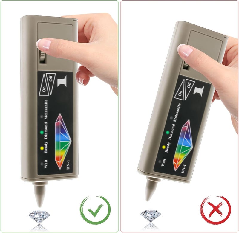 dcvbny 2-in-1 Diamond & Moissanite Tester Pen, Professional Real Diamonds Detector Moissanite Tester Pen,High Accuracy Diamond Tester Pen Jeweler Tool Gem Tester for Diamond Moissanite - Image 4